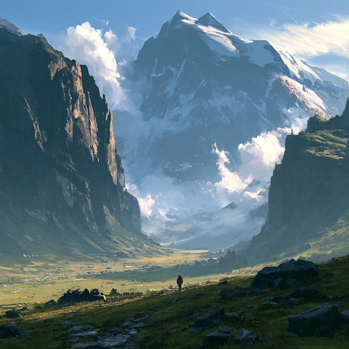 create fantasy environment concept art