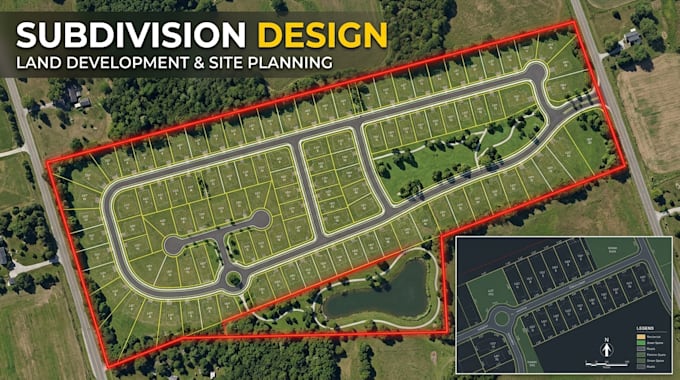 expertly do subdivision layout, land development, plot division and parcel map