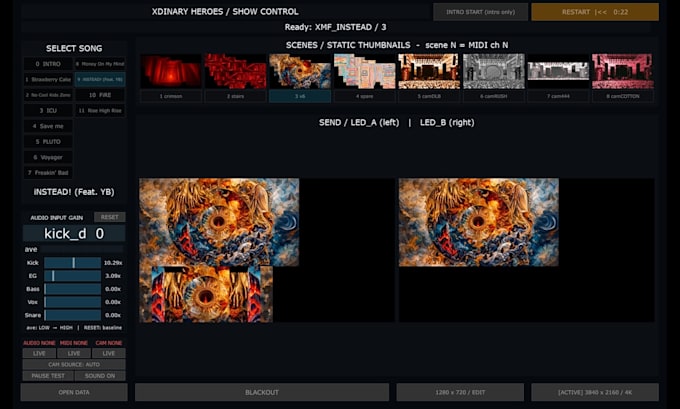 create real time touchdesigner visuals for concerts festivals and led stages