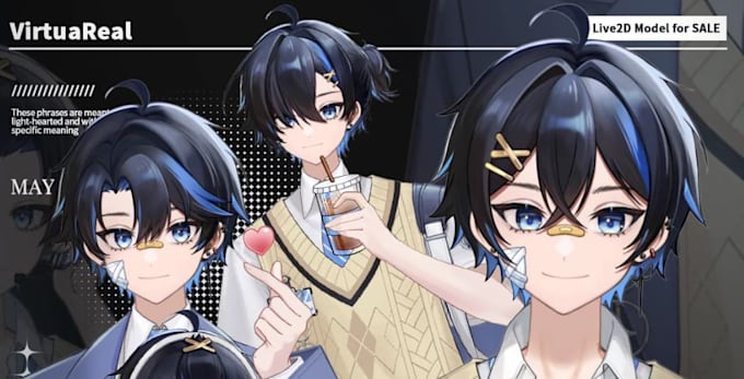 do vtuber model, streaming avatar, vtuber rigging with animation