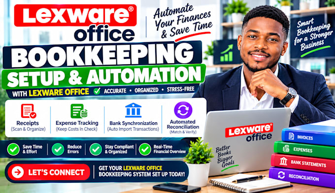 setup lexware office bookeeping receipts expense tracking bank reconciliation