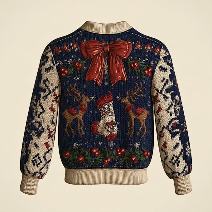 do ugly christmas sweater and tshirt design