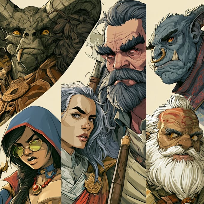 draw your fantasy heroes and original characters