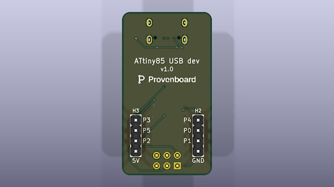 design attiny85 avr microcontroller board pcb with usb c and esd protection