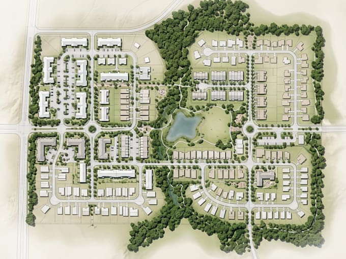create 2d site plans, plot layouts, master plans and land development plans