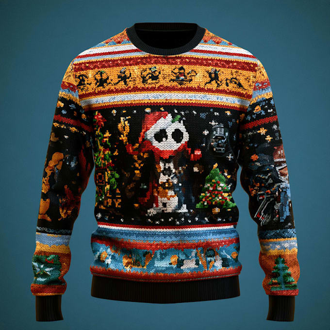create a fully printed ugly christmas sweater