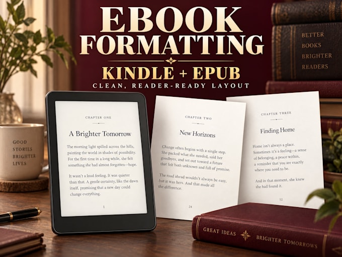 format your ebook for kindle and epub