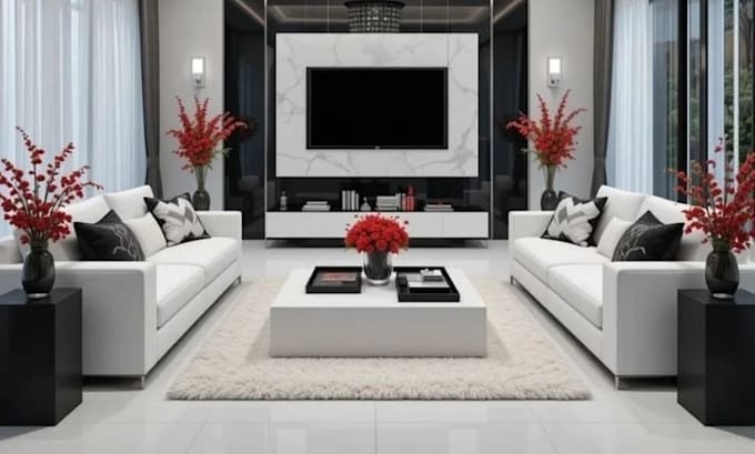 create 3d interior design, sketchup modeling and rendering for any space