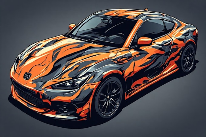make unique vehicle wrap designs with creative car graphics
