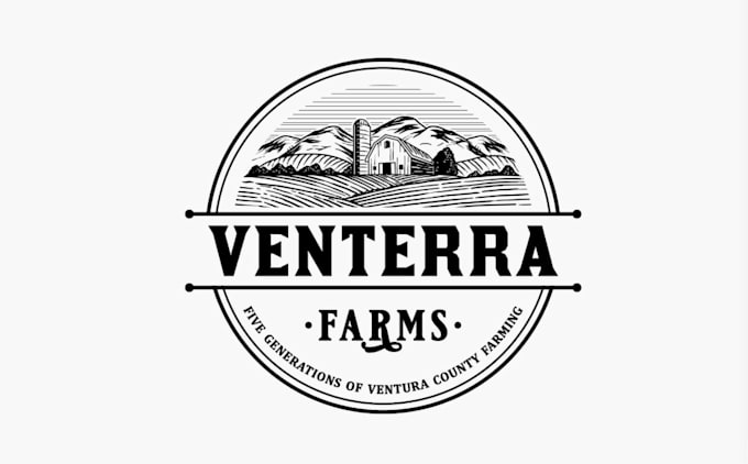 design a handdrawn farms logo design