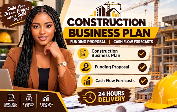 write a construction business plan, funding proposal, startup cost analysis