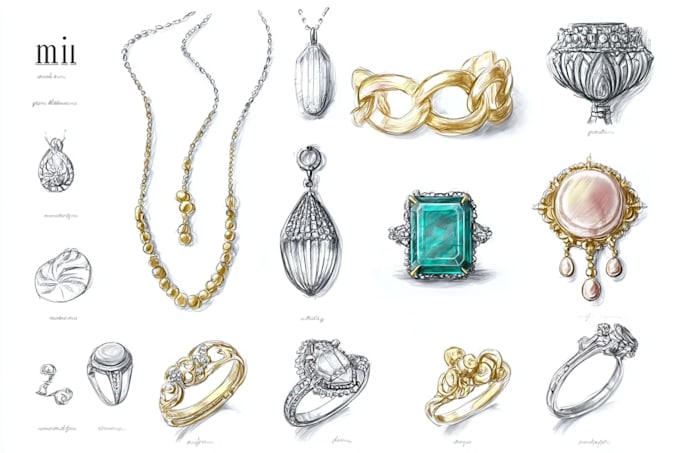 design custom jewelry sketches
