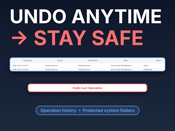 build an automatic file organizer for windows