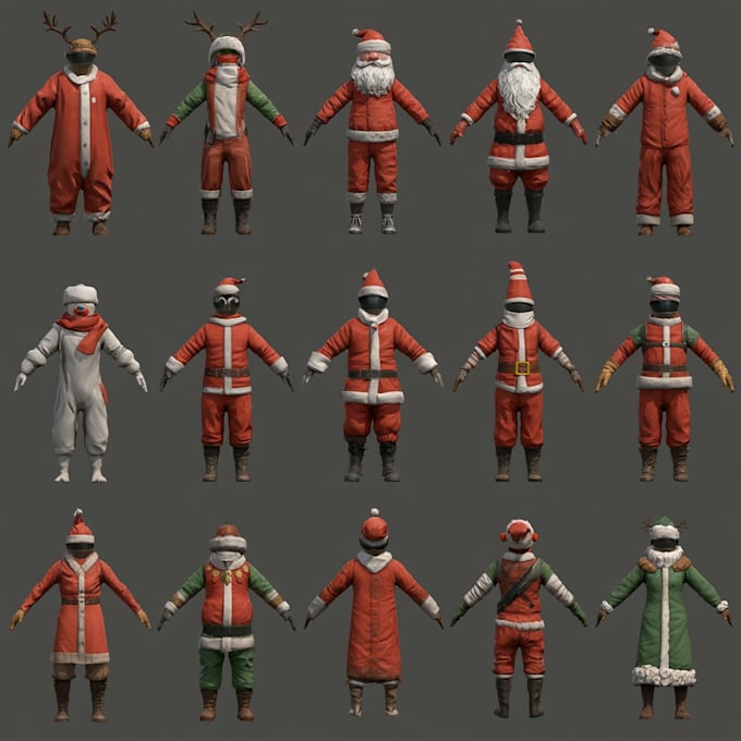 create custom christmas character models for you