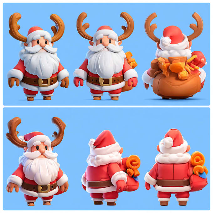 paint cute  christmas character