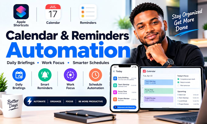 create apple shortcuts calendar reminders daily briefings work focus schedule