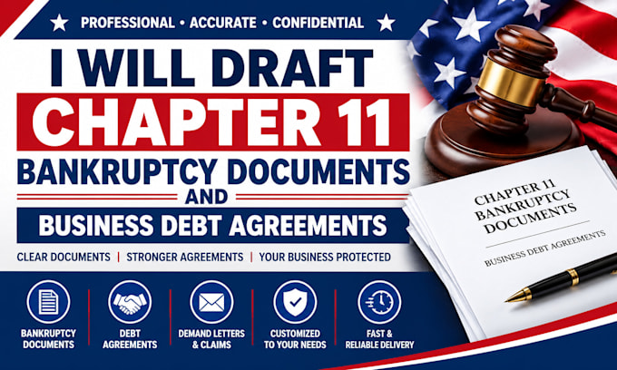 draft chapter 11 bankruptcy documents and business debt agreements
