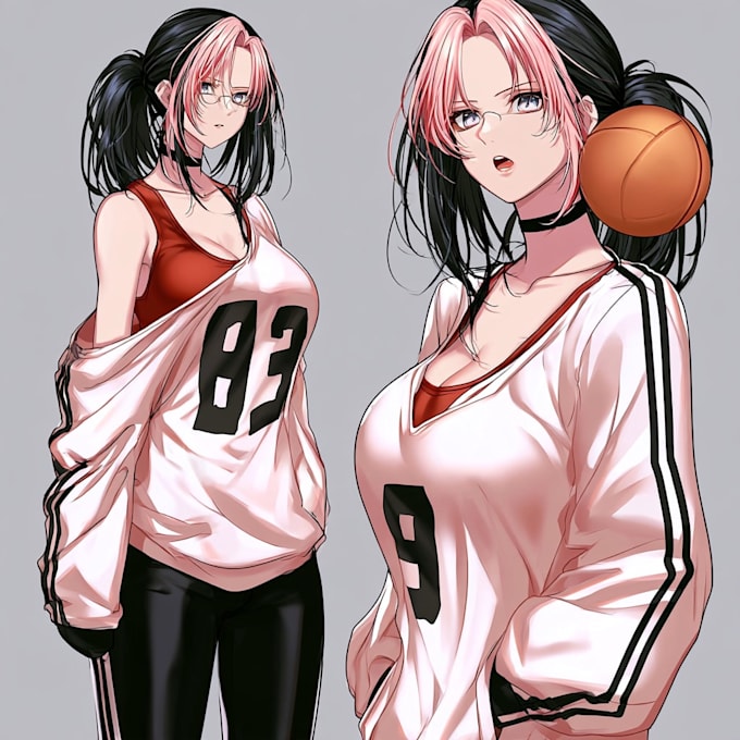 character sheet in anime style