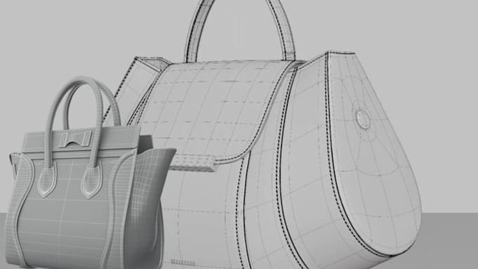 render 3d model quality bags backpack, 3d purses and wallet 3d handbag, tote bag
