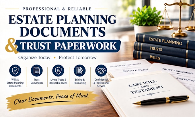 help prepare estate planning documents and trust paperwork