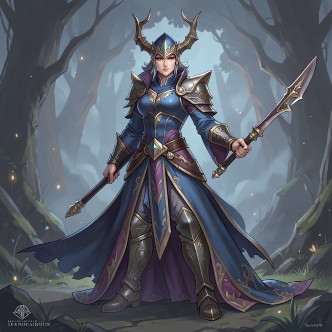 illustrate original fantasy heroes and creatures