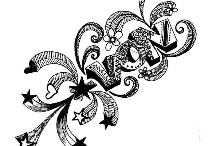 Make an abstract or doodle designs with your name on it by Von1202