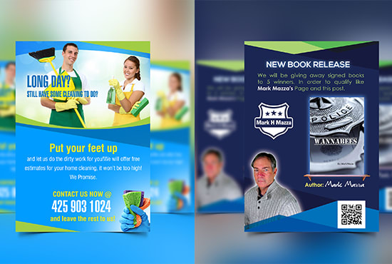 design unique flyer and brochure, door hanger