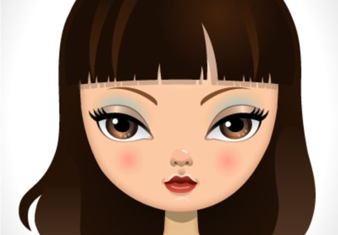 Draw you as an adorable doll face chibi caricature by Freemeal | Fiverr