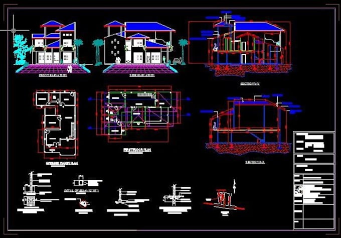 draw 2d autocad drawings
