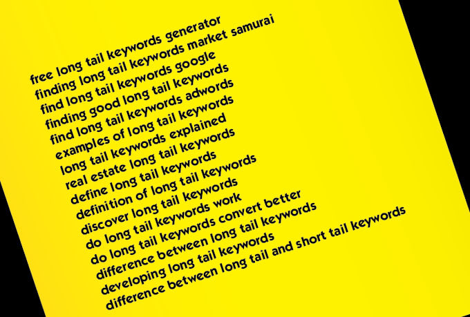 generate 100 Long Tail Keyword Phrases on Fiverr