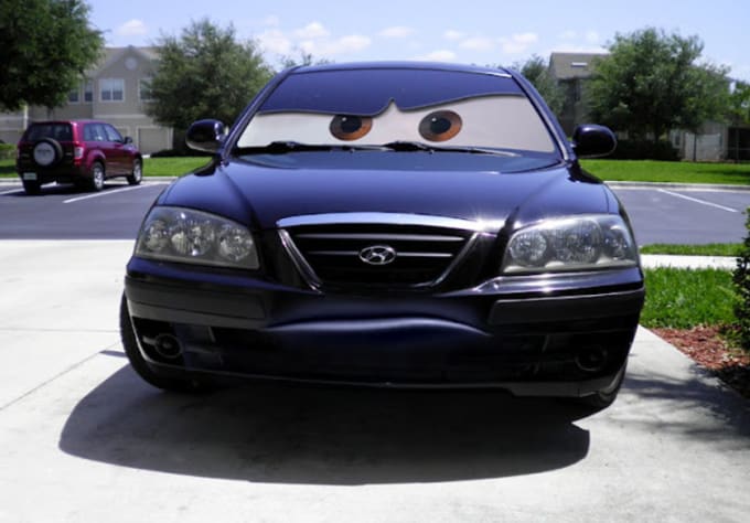 Pixar cars deals windshield eyes