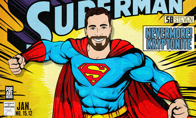 superhero pop art poster