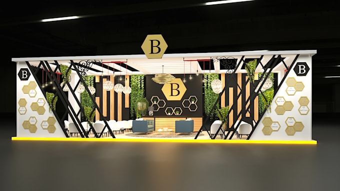 Create exhibition stand, stall or 3d trade show booth design