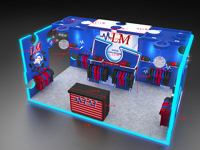 Design a creative exhibition stand, kiosk or trade show