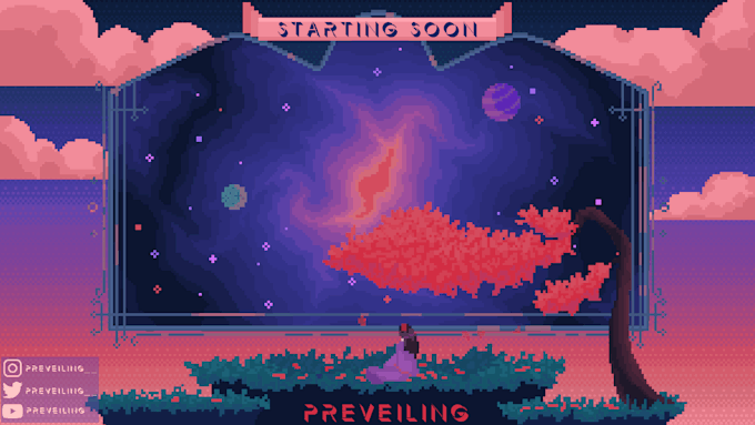 Create animated pixel art screens for twitch by Invaderroxas Fiverr