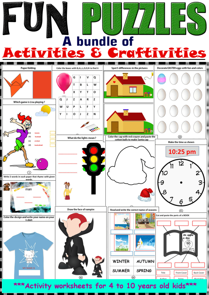 Give You 65 Pages Printable Activity Book For Kindergarten By 