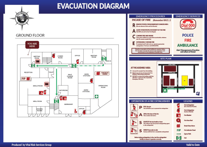 Create an emergency evacuation diagram by Eddiei