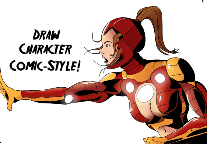 Draw your character comic book style by Glitchfool