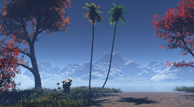 3d environment background design by Dharmikbhatt