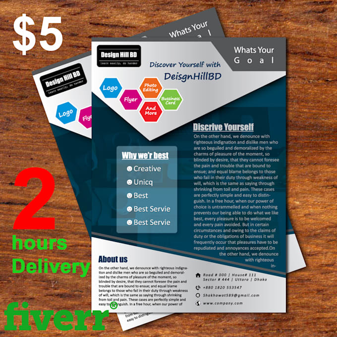 Do Flyers Poster Business Card Design In 4 Hours By Khalil01723