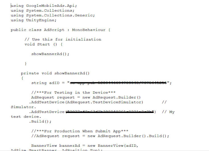 Speciality Input Admob Banner Interstitial Id To Unity By Jowin4ever