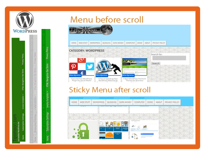 Do Sticky Wordpress Menu Or Other Css Customization By Ramzanullah06