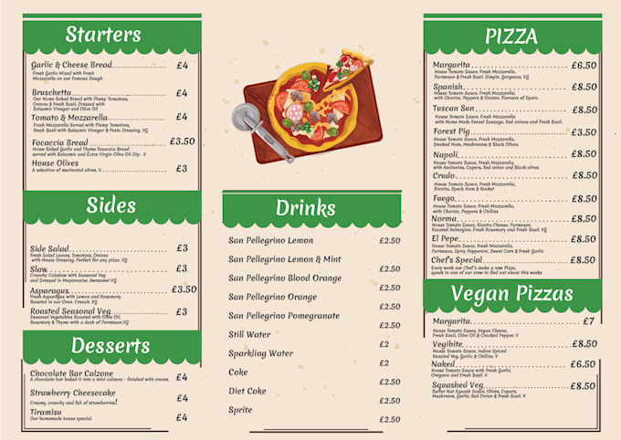 make menu designs for your restaurant hotel cafe by aamin01