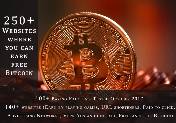 Give You A List With 250 Websites That Pay In Bitcoin - 