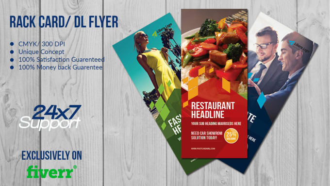 Design Awesome Rack Card Or Dl Flyer Or Door Hanger Within 24