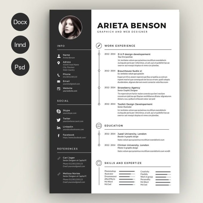 Design And Edit Your Resume To Your Taste By Hafizkt