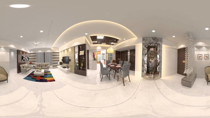 Create 360 Degree Panoramas Of 3d Interior Design Models By