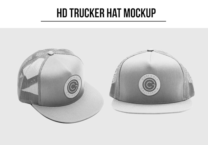 Put Your Design On A Realistic Trucker Hat Mockup Put Your Design On A Realistic Trucker Hat Mockup