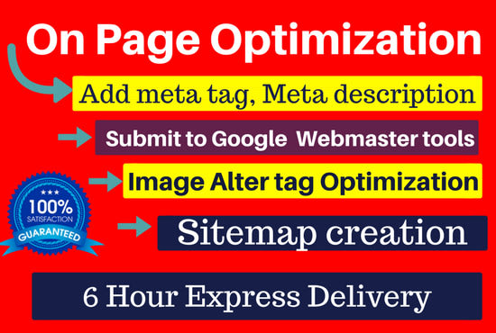 I Will Do On Site SEO Optimization