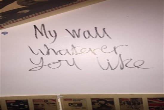 Write Whatever You Want On My Bedroom Wall